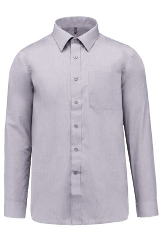 Męska szara koszula – duże rozmiary 3XL–6XL