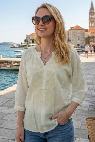 Ženska poletna bluza Ewident 53197 – Natur