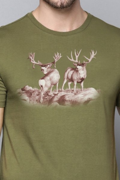 Tričko jelen Deerfriends zelená