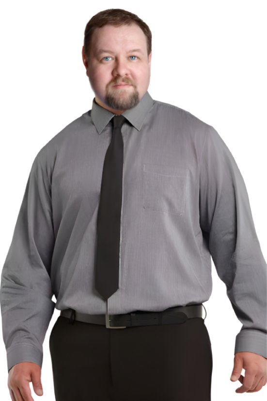 Muška košulja 3XL–6XL – tamnosiva