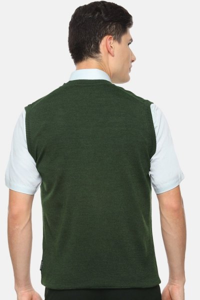 Pletená hladká vesta P2037BBbig zelená