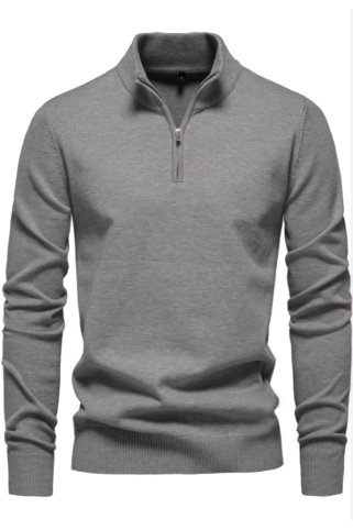Muški pulover s kratkim zatvaračem
