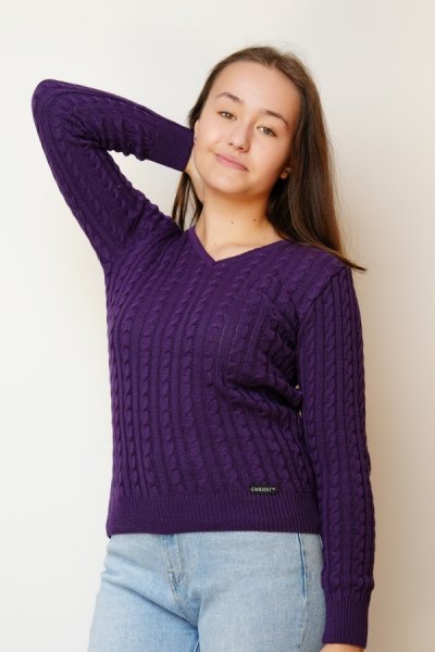 Bugara női pulóver sotét lila