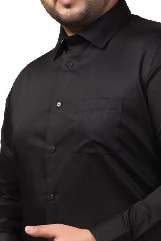 Muška crna košulja – 3XL, 4XL, 5XL, 6XL