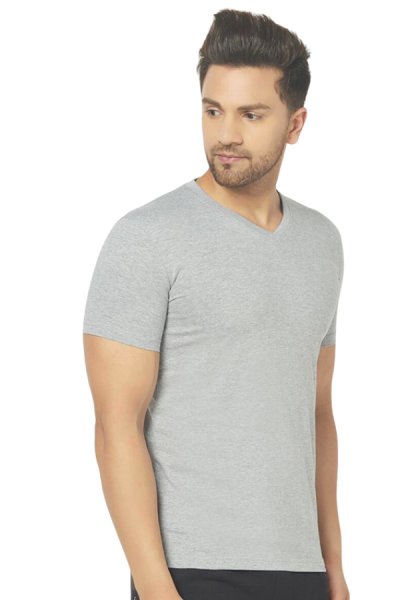 Tricou bărbați cu mâneci scurte 100% bumbac 32517G gri