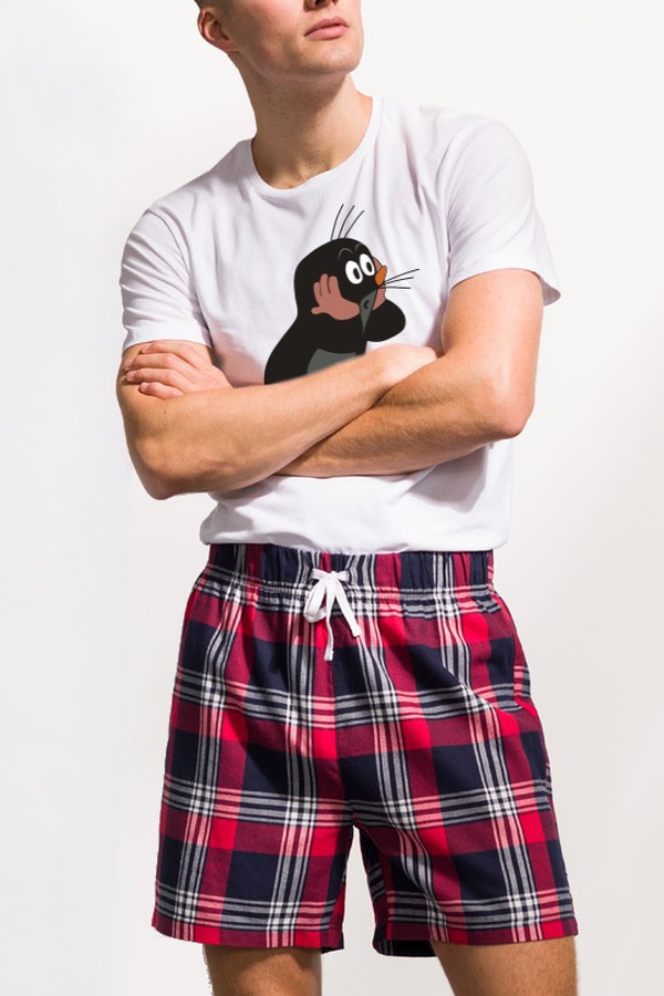 Moška pižama s kratkimi rokavi Krtkokaro