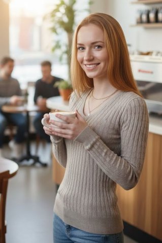 Ženski bež pulover Mila