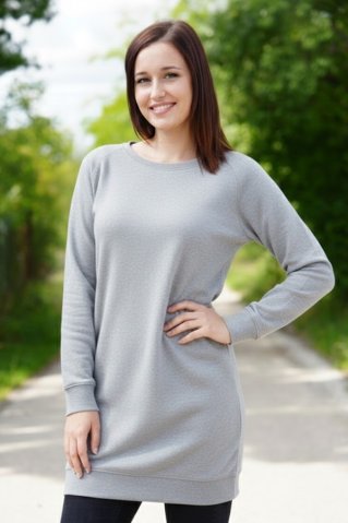 Női pulóver ruha 44493 szürke