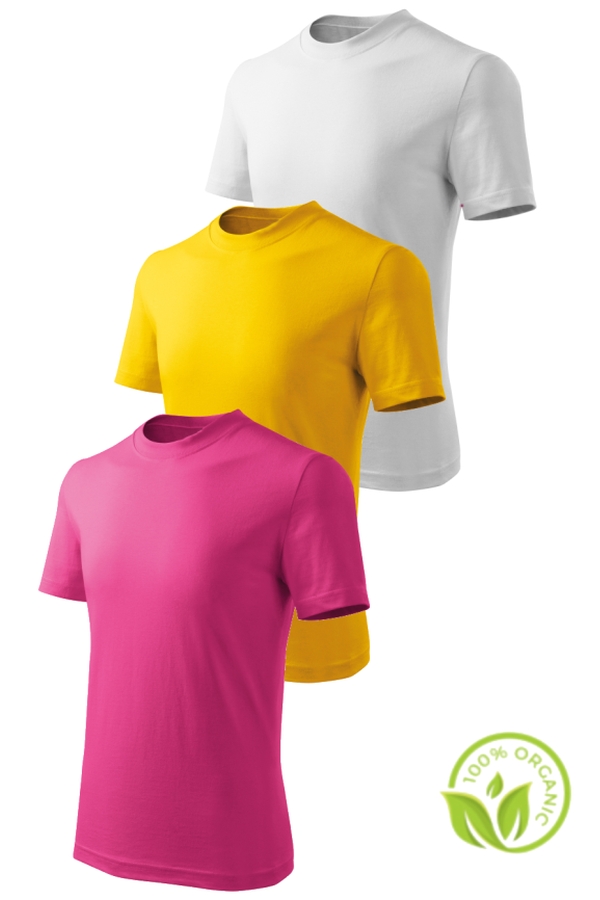 Detské tričko 100%, AKCIA 3ks za cenu 2ks, žltá - pink - biela