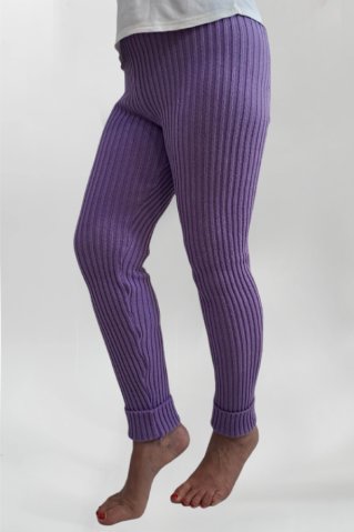 Damen Gestrickte Leggings Helllila