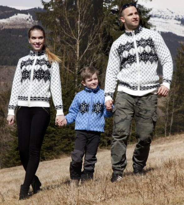 Moderan bijeli ženski zimski pulover – norveški dizajn Kena-Az