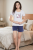 Pijamale scurte dama Hellokitty gri