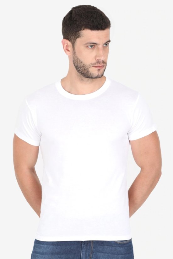 Bijela muška majica, 92% pamuk – 8% elastan