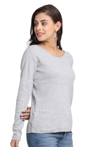 Cotton long sleeve T-shirt grey