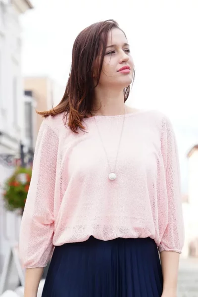 Dámský elegantní pulovr 3680 pink