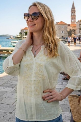 Ženska poletna bluza Ewident 53197 – Natur