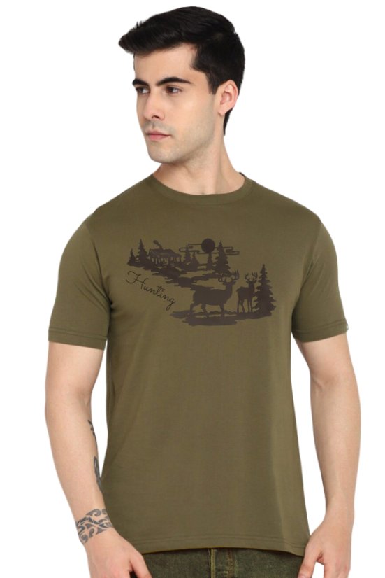 Lov majica sa siluetom jelena i srne