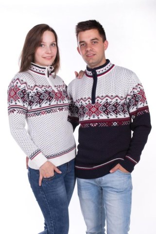 Męski norweski sweter Igor-Z – granatowy