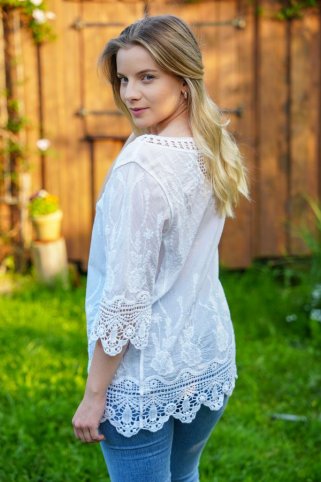 Krojová blúzka Agi biela