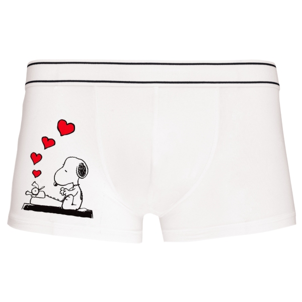 Pánske boxerky Snoopypise biela