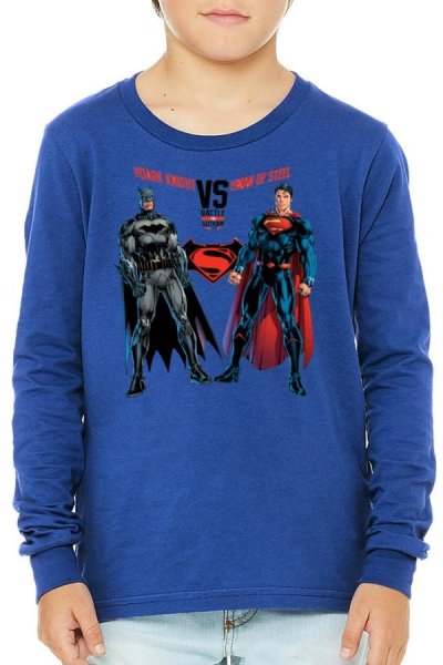 Tricou pentru copii Batman vs Superman albastru