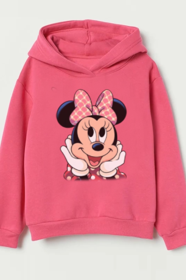 Mickey Mouse ružová mikina pre dievčatá Minnieeyes