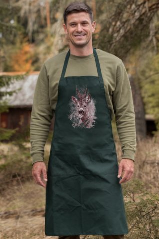 Apron for hunters and grill masters with deer motif – Ewident