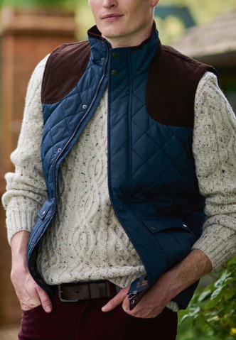 Férfi bélelt mellény  97874 navy