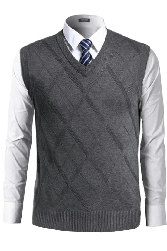 Men's Knitted Vest NovoBB Grey