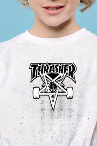 Trasher detské tričko biele