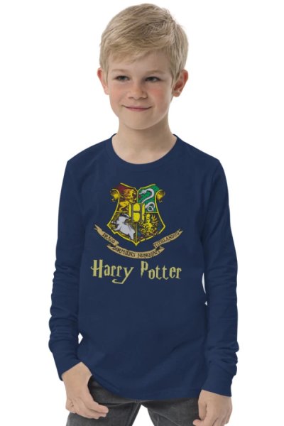 Harry Potter detské modré tričko Harryacademy
