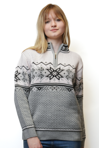 Ženski sivi norveški džemper Igora-Z