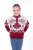 Burgundy children's sweater Javor-Z with a Norwegian pattern