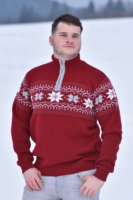 Muški crveni norveški pulover – Miro-Z