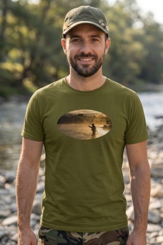 Fish4 ribolovna majica s printom zelena