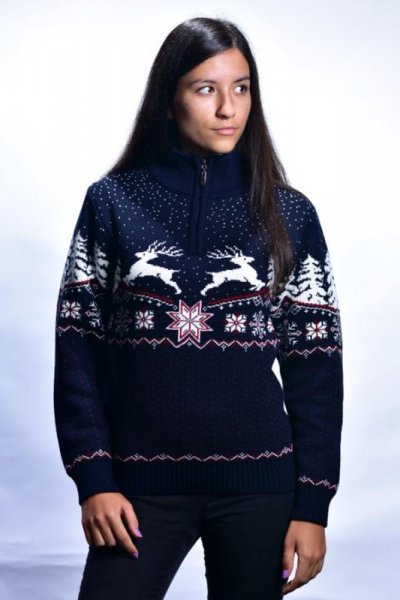 Női norvég pulóver OLIVERA-Z kék