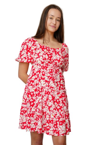 Dámske letné šaty JVPC5165 červená