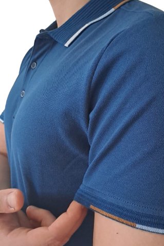 Męska niebieska koszulka polo Pedro