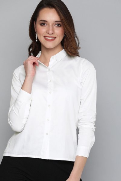 Dámská košile s dlouhým rukávem 00300 biela