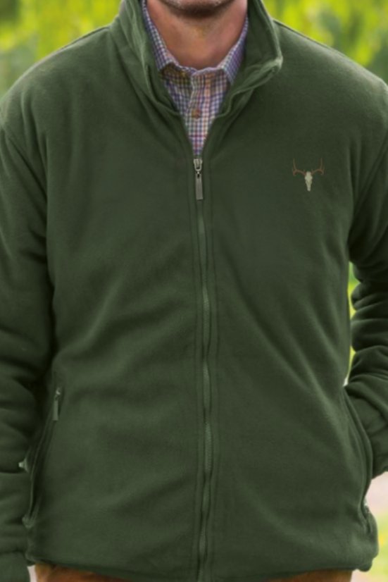 Muška lovna jakna od mikroflisa s patentnim zatvaračem