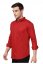 Elegantna moška srajca z dolgimi rokavi v rdeči barvi 44545