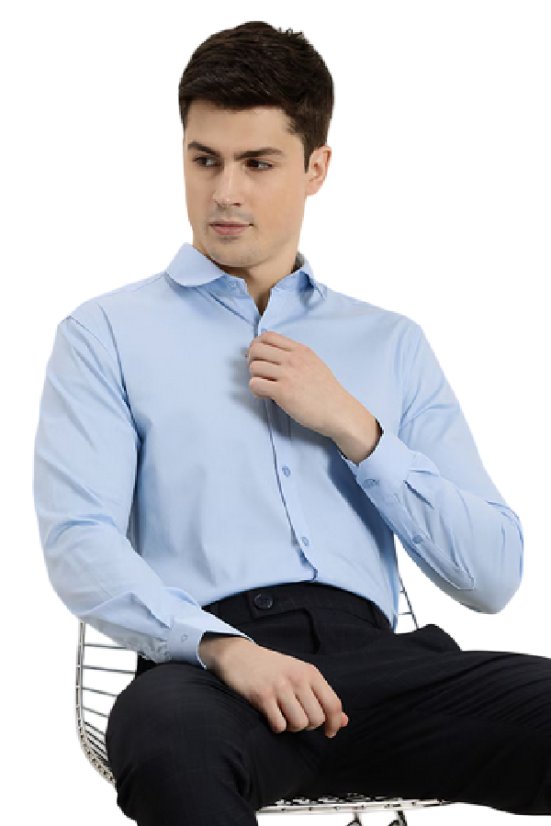 Muška pamučna svijetloplava košulja