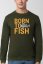 Borntofish zöld nyomott férfi pulóver horgászoknak
