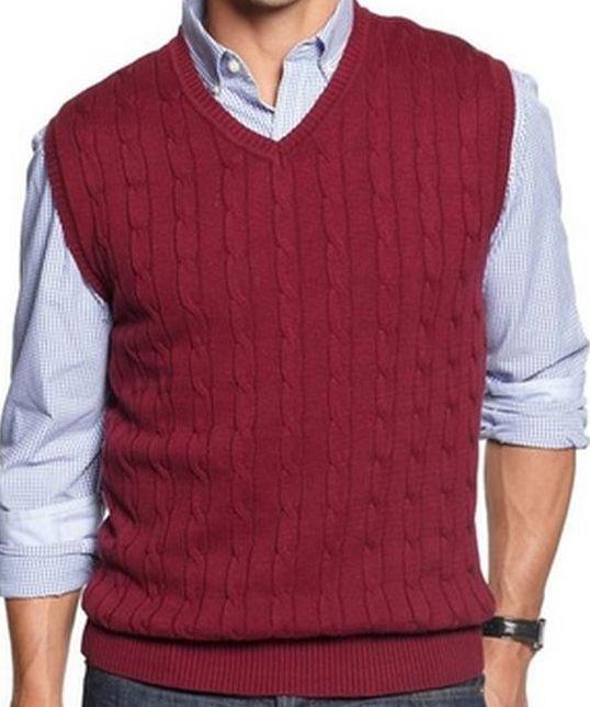Men's Knitted Vest CrimBB Burgundy