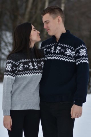 Damski sweter wełniany Petra-Z szary