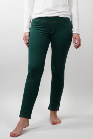 Stretch dolge hlače iz trikoja SP011 zelena