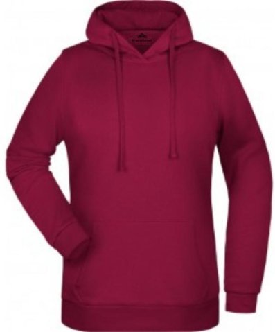 Hanorac de dama cu gluga 88795 visiniu