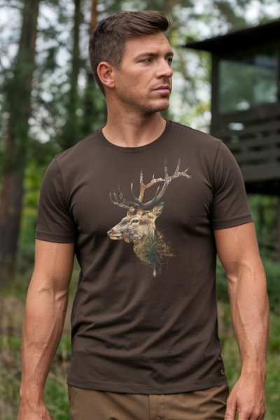 Tričko Deernature hnedá