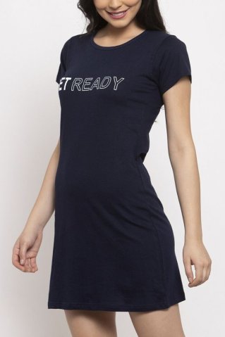 Koszula nocna damska Getready granatowa