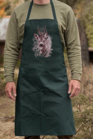 Apron for hunters and grill masters with deer motif – Ewident
